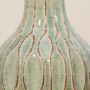 Керамическая ваза Мелания 21 см светло-зеленая Boltze фото 2