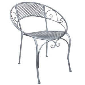 Металлический стул-кресло Триббиани 76*66*57 см, серый, металл