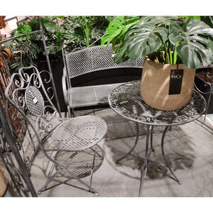Комплект садовой мебели Триббиани: 1 стол + 2 стула, серый Edelman фото 2
