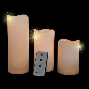 Набор светильников свечей на пульте управления Огонек 3 шт, на батарейках (Edelman, Нидерланды). Артикул: 1012607