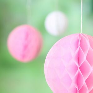 Набор бумажных шаров Розовый Шар 15 см, 2 шт