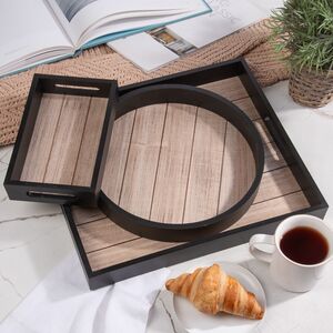 Набор деревянных подносов Robbiani 23-40 см, 3 шт Boltze фото 4