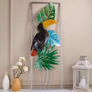 Декоративное панно Тукан Хоптон 90*31 см (Boltze, Германия). Артикул: 1013122-2