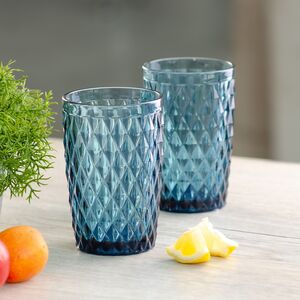 Стакан для воды Шатель 300 мл синий, стекло Boltze фото 5