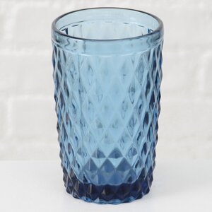 Стакан для воды Шатель 600 мл синий, стекло (Boltze, Германия). Артикул: 1014111-2
