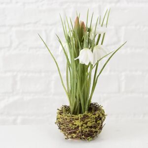 Искусственный цветок в кашпо Подснежник Мон Шери 20 см (Boltze, Германия). Артикул: 1014162-1