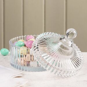 Сахарница с крышкой Кирстин 12*10 см, стекло Boltze фото 2