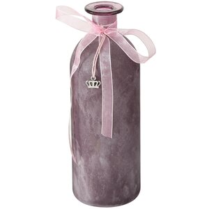 Стеклянная ваза - бутылка Олиана 21 см сливовая Boltze фото 2