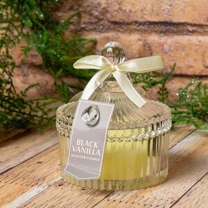 Ароматическая свеча в вазе Кирстин - Black Vanilla 10 см (Boltze, Германия). Артикул: 1015392-1