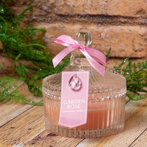 Ароматическая свеча в вазе Кирстин - Garden Rose 10 см (Boltze, Германия). Артикул: 1015392-2