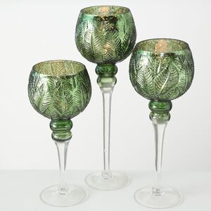 Набор подсвечников-бокалов Даваллия 30-40 см, 3 шт (Boltze, Германия). Артикул: 1015747