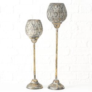 Набор подсвечников - бокалов Альбайсин 2 шт 46-57 см (Boltze, Германия). Артикул: 1015886