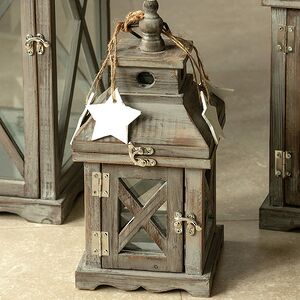 Набор деревянных подсвечников - фонарей Грэмми 3 шт 33-68 см Boltze фото 5