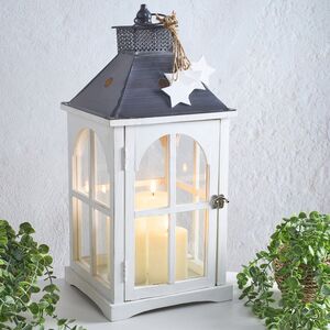 Деревянный подсвечник-фонарь Тальберг 55 см (Boltze, Германия). Артикул: 1015914/9825501