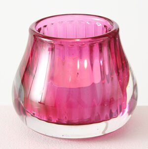 Стеклянный подсвечник Элисон 7 см розовый Boltze фото 5