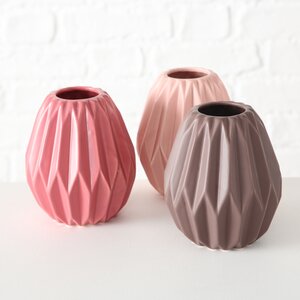 Керамическая вазочка Тампа 13 см нежно-розовая Boltze фото 2