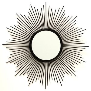 Настенное зеркало - солнце Бруклин 50 см черное (Boltze, Германия). Артикул: 1017241