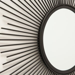 Настенное зеркало - солнце Бруклин 50 см черное Boltze фото 2