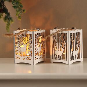 Деревянный подсвечник Лесная Магия - Олень 14 см Boltze фото 3