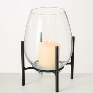 Стеклянная ваза на подставке Альма 21 см Boltze фото 5