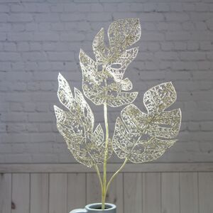 Искусственный лист Ажурная Монстера 78 см, шампань (Hogewoning, Нидерланды). Артикул: 101935-418