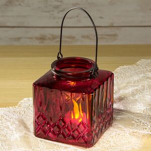 Подсвечник Аристо, 9*9*10 см, рубиновый (Edelman, Нидерланды). Артикул: 1019761