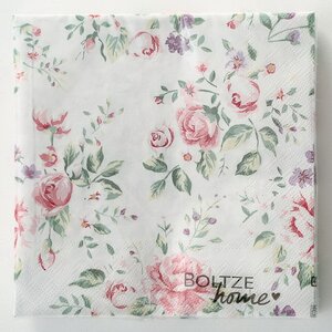 Бумажные салфетки Rose Garden 17*17 см, 20 шт, белые