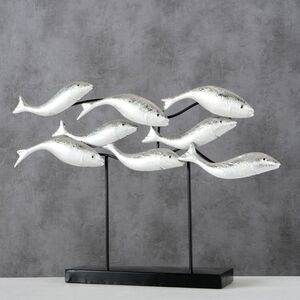 Декоративная скульптура Серебристые Сардины 44*32 см (Boltze, Германия). Артикул: 1021142