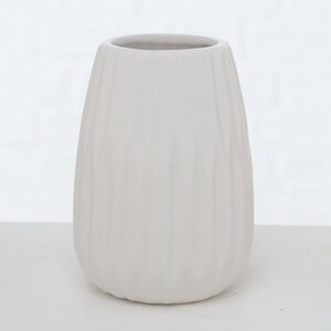 Керамическая вазочка Wilma 12 см белая (Boltze, Германия). Артикул: 1021209-1