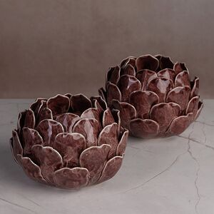 Керамический подсвечник Артишок - Carciofo 9 см шоколадный марсала Boltze фото 3