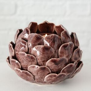 Керамический подсвечник Артишок - Carciofo 9 см шоколадный марсала Boltze фото 13