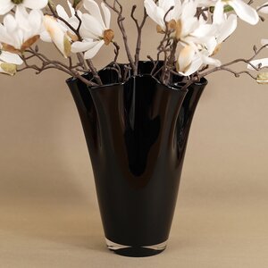 Декоративная ваза Via Drappo 22 см черная (EDG, Италия). Артикул: 102169-90