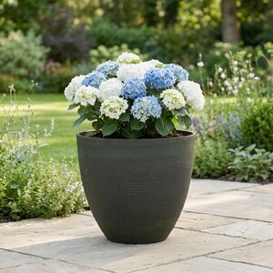 Декоративное кашпо Полуночный туман 37*33 см, пластик