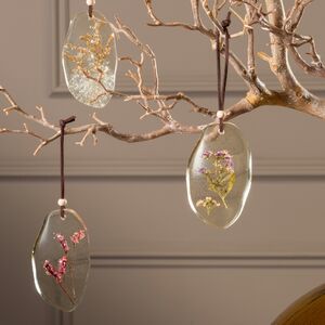 Набор декоративных подвесок Гербарий - Momento Primaverile 10 см, 8 шт, подвеска Kaemingk фото 2