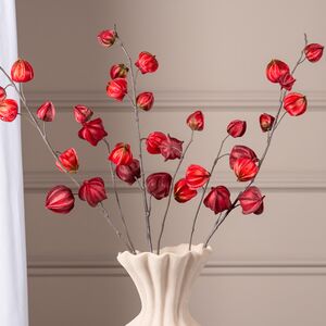 Искусственная ветка Физалис 90 см красный Boltze фото 1