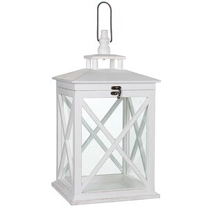 Подсвечник Фонарь Авиньон 46*24 см белый, дерево