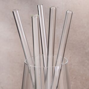 Стеклянные трубочки для коктейлей с ершиком James 23 см, 6 шт EDG фото 2