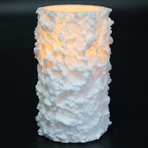 Светильник свеча восковая Снежная 15*8 см на батарейках (Edelman, Нидерланды). Артикул: 1034105