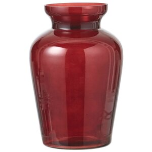 Стеклянная красная ваза Бригитта 22 см Edelman фото 4