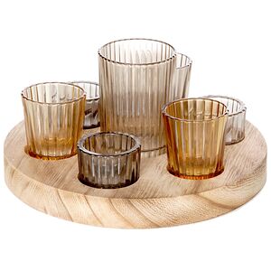 Подсвечник Осеннее Настроение 7 стаканчиков, 24*12 см (Billiet, Бельгия). Артикул: 104614