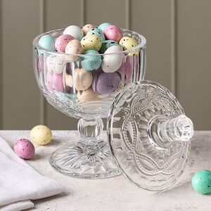 Конфетница с крышкой Лима 15*10 см, стекло EDG (ЭДГ) фото 4