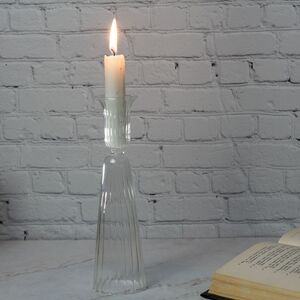 Стеклянный подсвечник Linea 22 см, прозрачный (EDG, Италия). Артикул: 104935-00