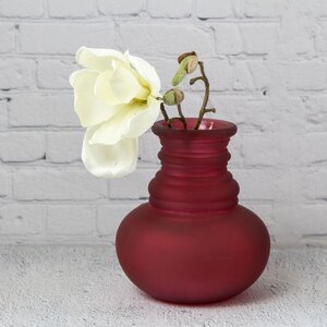 Стеклянная ваза Леди Батори 16 см, бургунди Edelman фото 2