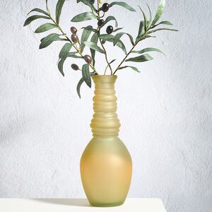 Стеклянная ваза Леди Батори 30 см, песочная