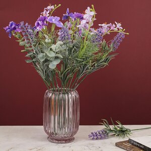 Стеклянная ваза Rozemari 12 см пудрово-розовая (EDG, Италия). Артикул: 105856-75-2-1