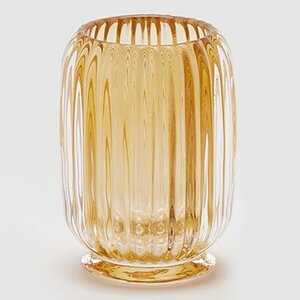 Стеклянная ваза Rozemari 12 см охровая EDG фото 3