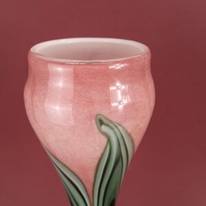 Декоративная ваза Albigono 45 см розово-зеленая EDG фото 3