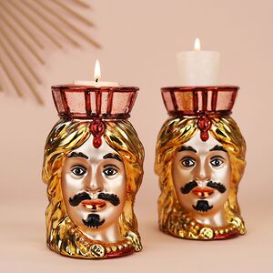 Декоративный подсвечник Жан-Жак Дюбуа 13 см желтый EDG (ЭДГ) фото 2