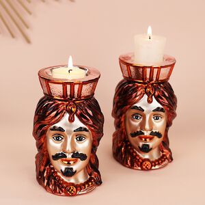 Декоративный подсвечник Жан-Жак Дюбуа 13 см красный EDG (ЭДГ) фото 6