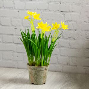 Искусственный цветок в горшке Нарцисс (Edelman, Нидерланды). Артикул: 1062878-2